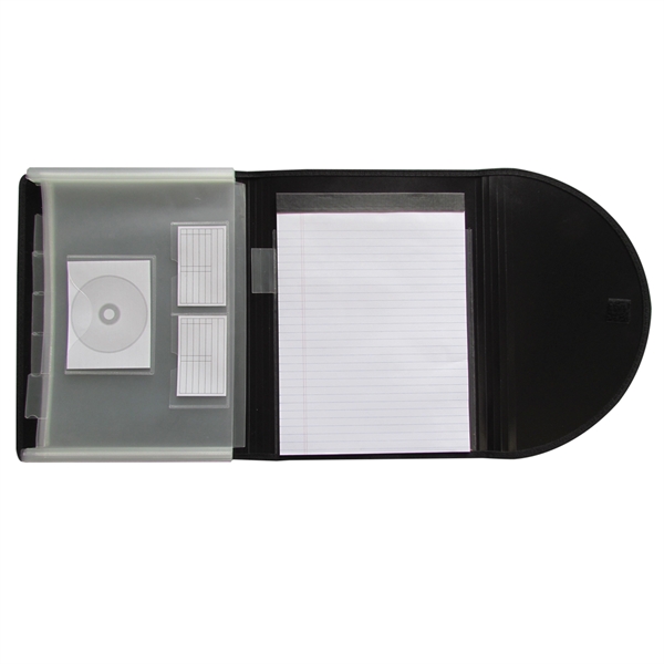 Refillable pad holder with a five-pocket file, 3" x 5" pocket,... from ASI 52541 Epoly Corp