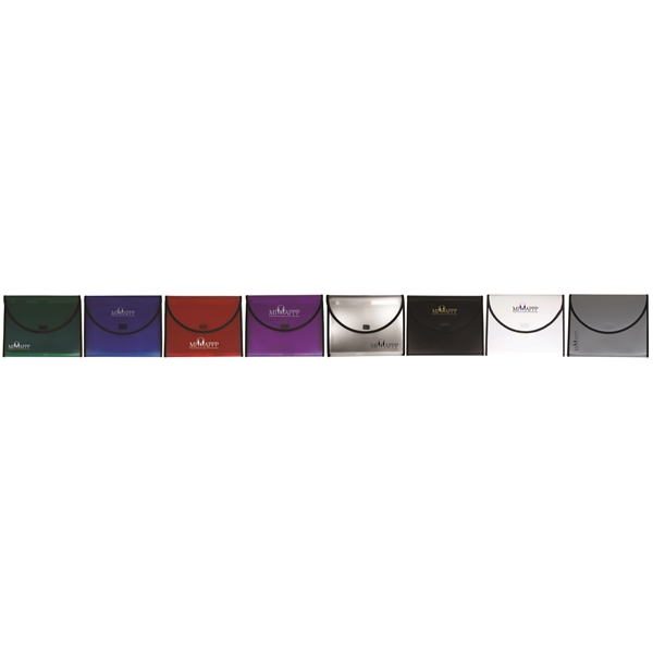 Refillable pad holder with a five-pocket file, 3" x 5" pocket,... from ASI 52541 Epoly Corp