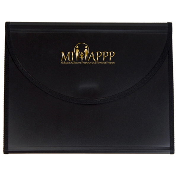 Refillable pad holder with a five-pocket file, 3" x 5" pocket,... from ASI 52541 Epoly Corp