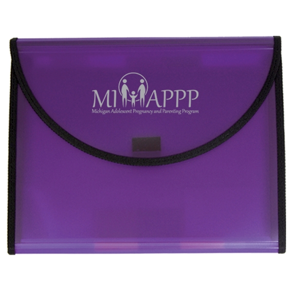 Refillable pad holder with a five-pocket file, 3" x 5" pocket,... from ASI 52541 Epoly Corp