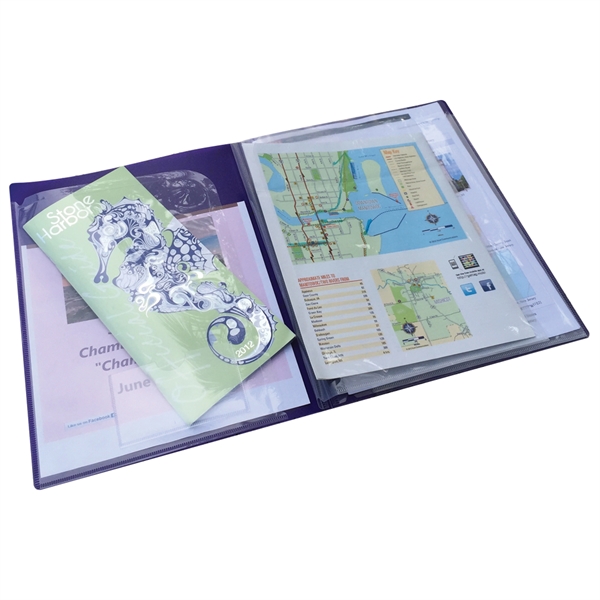 9 1/4" x 12" x 1/4" polypropylene folder with six full-size... from ASI 52541 Epoly Corp