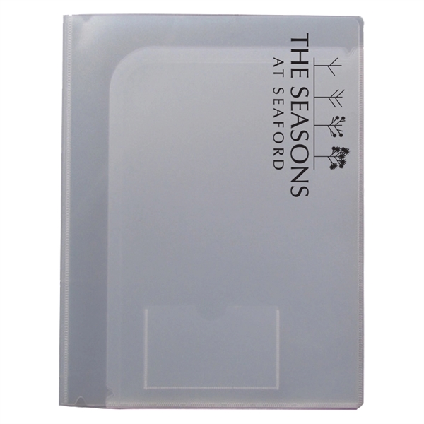 9 1/4" x 12" x 1/4" polypropylene folder with six full-size... from ASI 52541 Epoly Corp