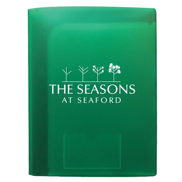 9 1/4" x 12" x 1/4" polypropylene folder with six full-size... from ASI 52541 Epoly Corp