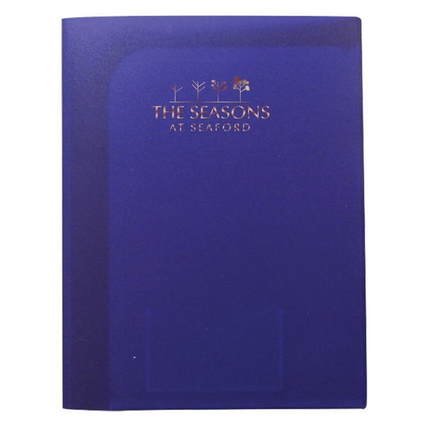 9 1/4" x 12" x 1/4" polypropylene folder with six full-size... from ASI 52541 Epoly Corp