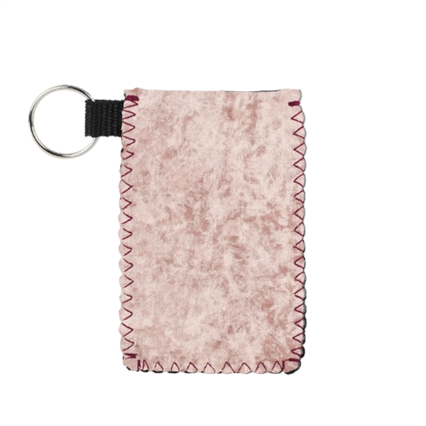 Velvet Neoprene holder w/colored stitching for your credit cards, I.D. cards,... from ASI 74710 Numo / NUMO
