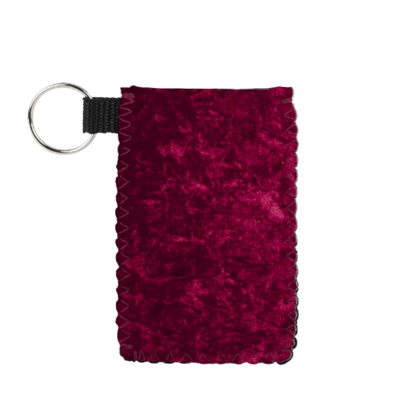 Velvet Neoprene holder w/colored stitching for your credit cards, I.D. cards,... from ASI 74710 Numo / NUMO
