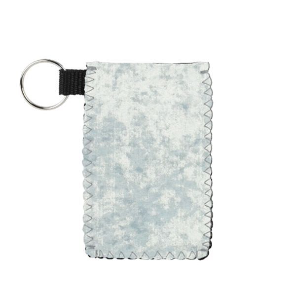 Velvet Neoprene holder w/colored stitching for your credit cards, I.D. cards,... from ASI 74710 Numo / NUMO
