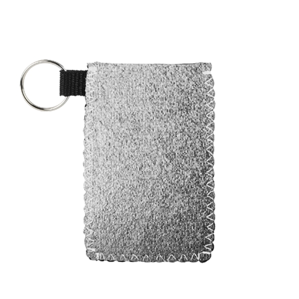 Metallic Neoprene holder w/colored stitching for your credit cards, I.D. cards,... from ASI 74710 Numo / NUMO
