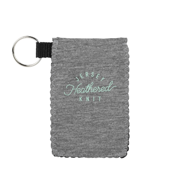 Heathered Jersey Knit Neoprene holder w/colored stitching for your credit cards,... from ASI 74710 Numo / NUMO