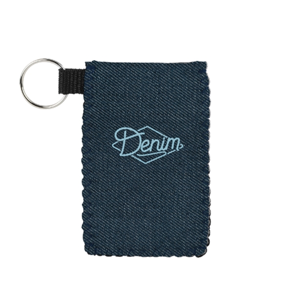 Denim Neoprene holder w/colored stitching for your credit cards, I.D. cards,... from ASI 74710 Numo / NUMO