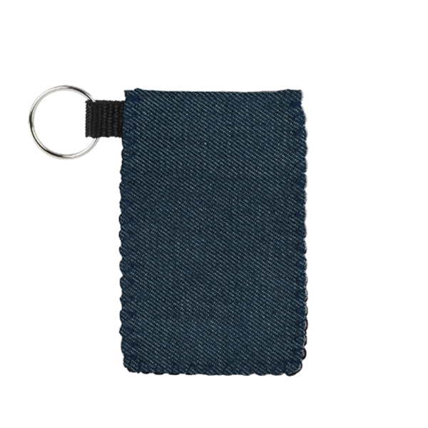 Denim Neoprene holder w/colored stitching for your credit cards, I.D. cards,... from ASI 74710 Numo / NUMO