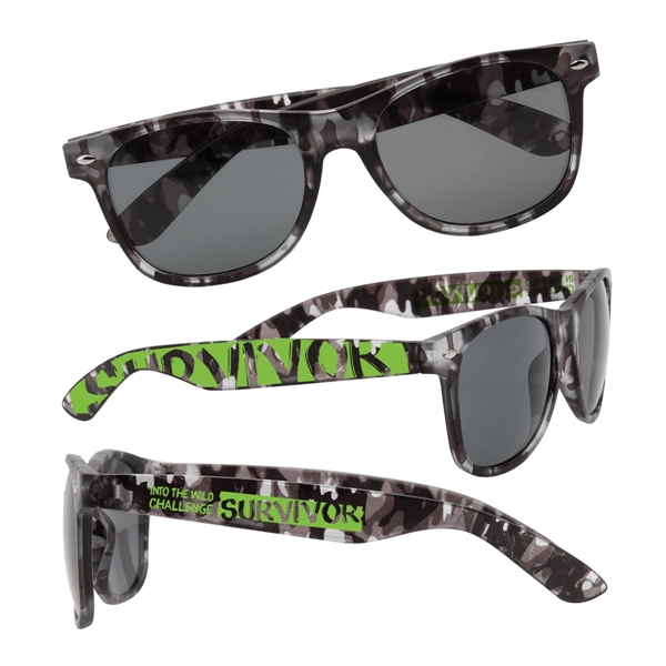 Customizable camouflage sunglasses with shatter-resistant lenses.... from ASI 62190 Illini