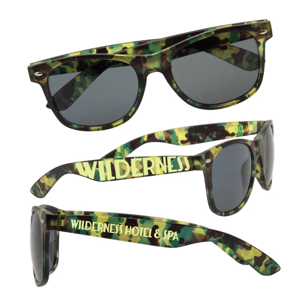 Customizable camouflage sunglasses with shatter-resistant lenses.... from ASI 62190 Illini