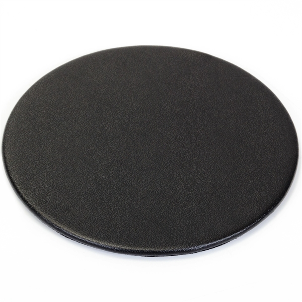 Black coaster made of leatherette material with a thin metal core.... from ASI 48125 Dacasso / DaCasso