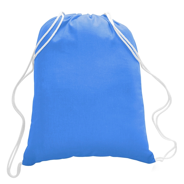 100% cotton sports backpack that measures 14" x 18" with a... from ASI 90160 Suntex Industries