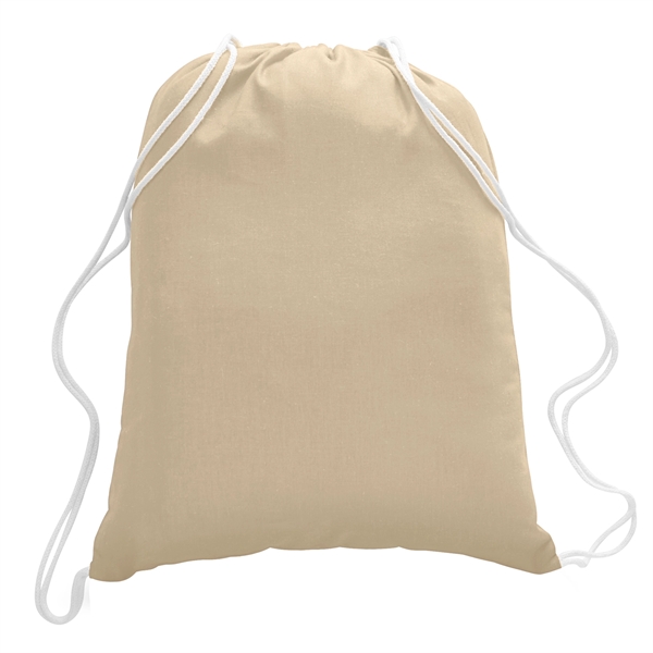 100% cotton sports backpack that measures 14" x 18" with a... from ASI 90160 Suntex Industries