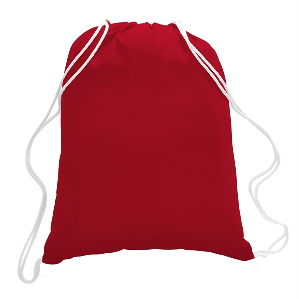 100% cotton sports backpack that measures 14" x 18" with a... from ASI 90160 Suntex Industries