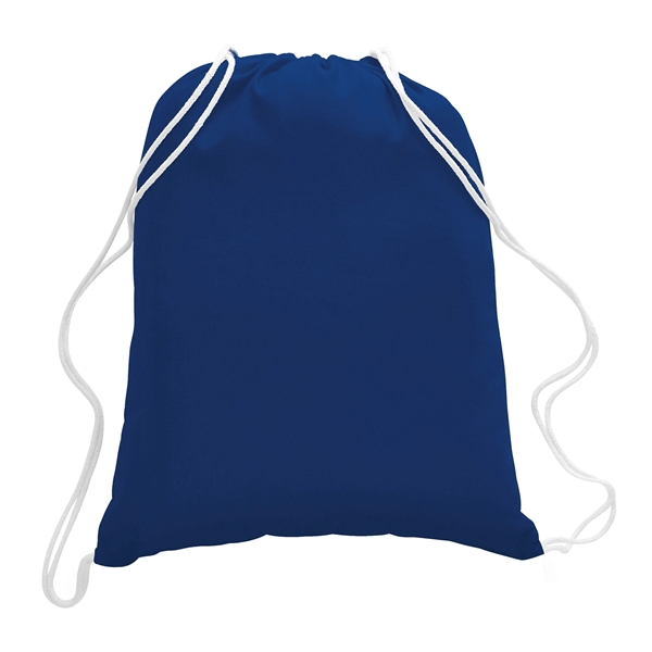 100% cotton sports backpack that measures 14" x 18" with a... from ASI 90160 Suntex Industries