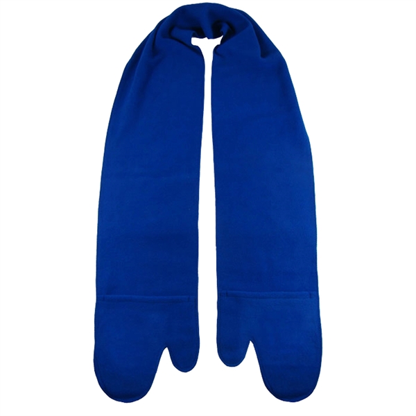 9.1 oz., 100% polyester fleece mitten scarf with 8" pockets and... from ASI 90160 Suntex Industries