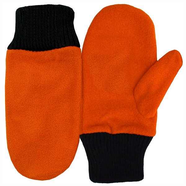 100% polyester fleece mittens with 2" black cuffs and available in... from ASI 90160 Suntex Industries