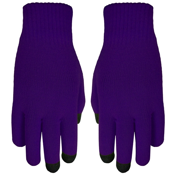 100% acrylic knit gloves featuring conducting fiber on three fingertips for... from ASI 90160 Suntex Industries