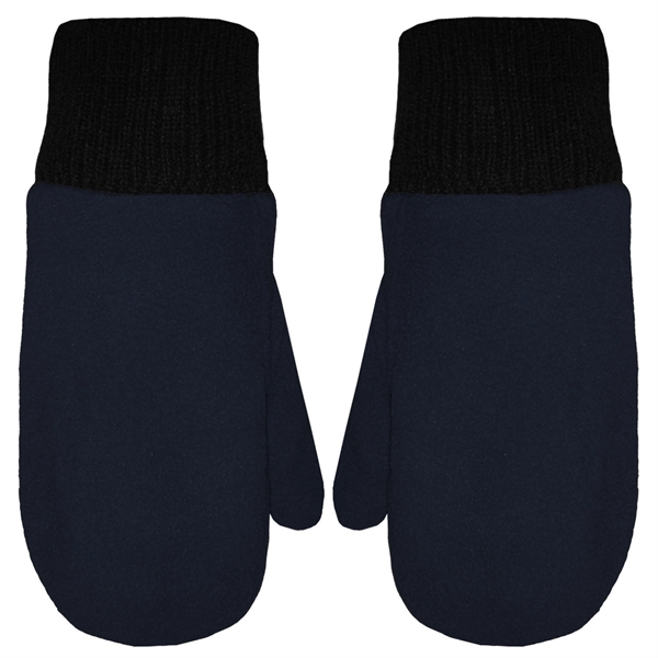 9.1 oz., 100% polyester fleece mittens with 2" black cuffs and... from ASI 90160 Suntex Industries