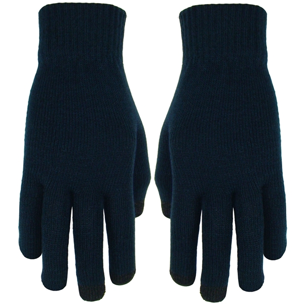 100% acrylic knit gloves featuring conducting fiber on three fingertips for... from ASI 90160 Suntex Industries