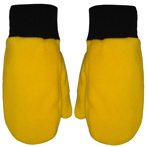 9.1 oz., 100% polyester fleece mittens with 2" black cuffs and... from ASI 90160 Suntex Industries
