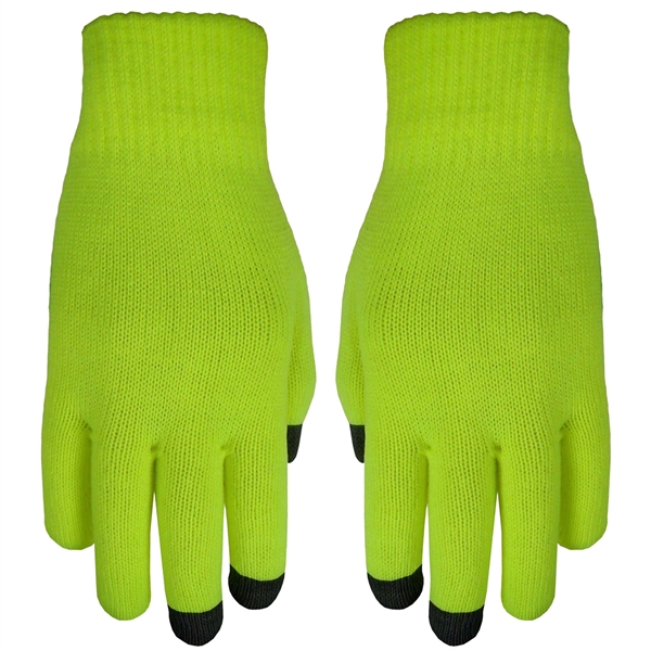 100% acrylic knit gloves featuring conducting fiber on three fingertips for... from ASI 90160 Suntex Industries