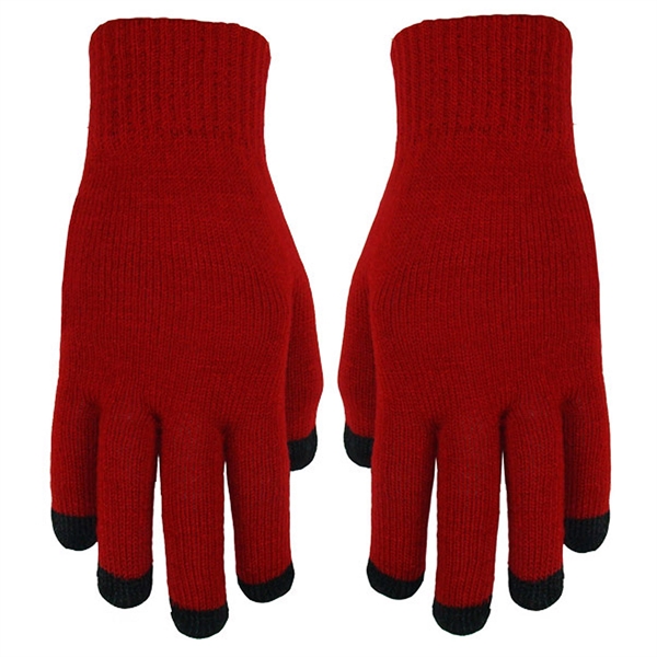 100% acrylic knit gloves featuring dot gripper on palms and conducting... from ASI 90160 Suntex Industries