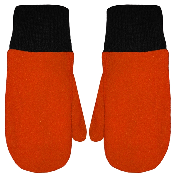 9.1 oz., 100% polyester fleece mittens with 2" black cuffs and... from ASI 90160 Suntex Industries