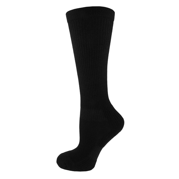 Women's compression socks made of polyester, nylon, and spandex for shoe... from ASI 90160 Suntex Industries
