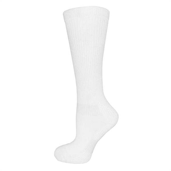 Women's compression socks made of polyester, nylon, and spandex for shoe... from ASI 90160 Suntex Industries