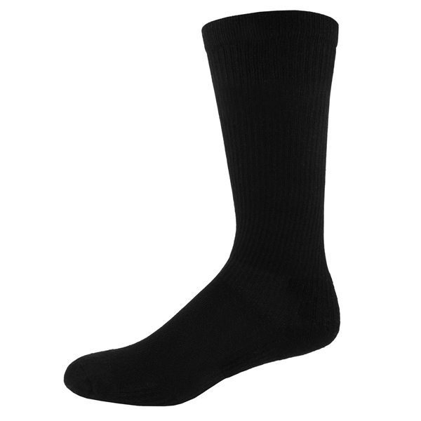 Men's compression socks made of polyester, nylon, and spandex for shoe... from ASI 90160 Suntex Industries