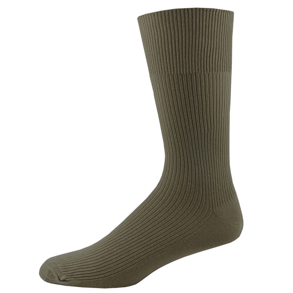 Non-binding relaxed fit crew dress socks with a smooth toe, ideal... from ASI 90160 Suntex Industries