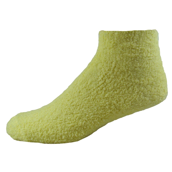 100% acrylic fuzzy feet slipper socks with grip dot pattern on... from ASI 90160 Suntex Industries
