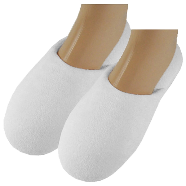 Soft, plush terry comfy slippers for men and women available in... from ASI 90160 Suntex Industries