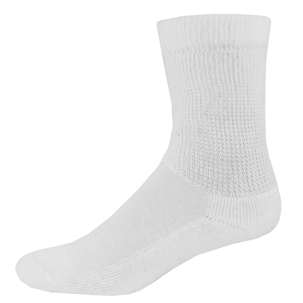 Relaxed top athletic crew socks in black or white, available in... from ASI 90160 Suntex Industries