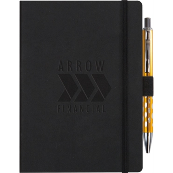 Revello Journal with custom deboss, flexible, fabric-like wraparound covers, 80 sheets... from ASI 91340 Journalbooks/Timeplanner Calendars