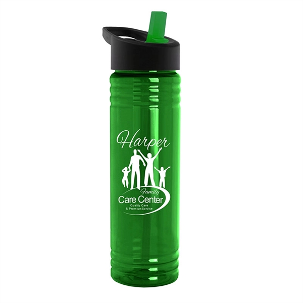 New Slim Cylinder Design 24 oz. Transparent Water Bottles with Flip... from ASI 55990 Garyline