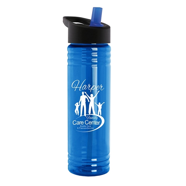 New Slim Cylinder Design 24 oz. Transparent Water Bottles with Flip... from ASI 55990 Garyline