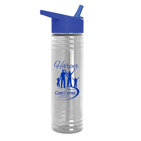 New Slim Cylinder Design 24 oz. Transparent Water Bottles with Flip... from ASI 55990 Garyline