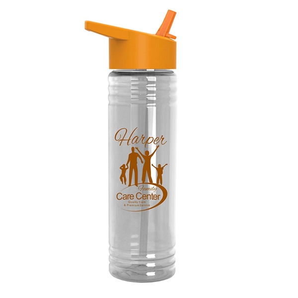 New Slim Cylinder Design 24 oz. Transparent Water Bottles with Flip... from ASI 55990 Garyline