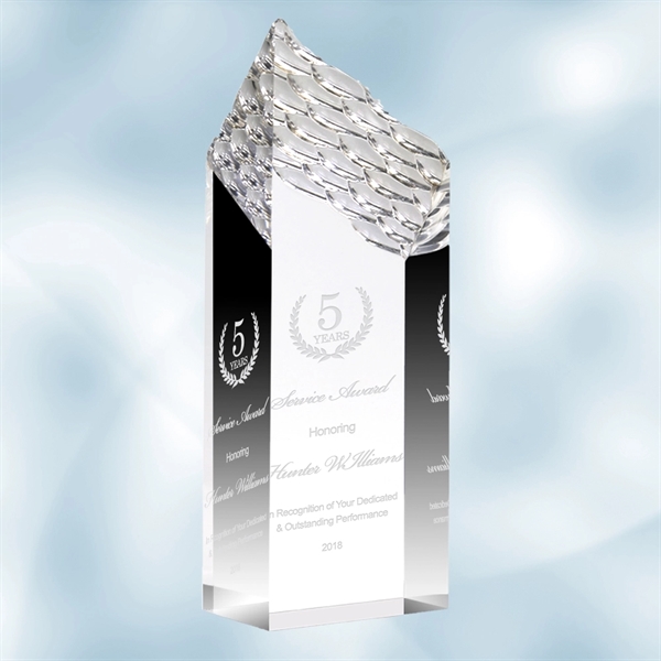 Tower award made of acrylic and available in silver with a... from ASI 47791 Best Deal Awards