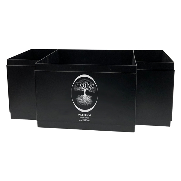 9.5" x 5.5" x 5.5" black stainless steel caddy with three... from ASI 62677 iline PROMO (The Innovative Line) / iline PROMO (The Innovative Line)