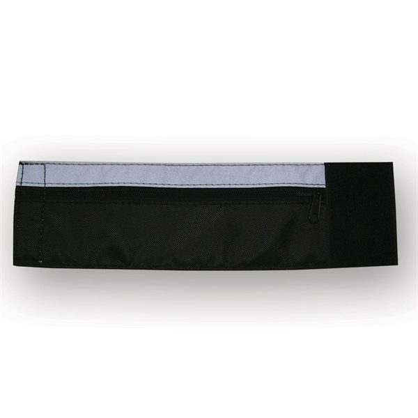 Nylon sporty wrist pouch with a gray reflector and one zippered... from ASI 34800 Alstar Creations / Alstar Line