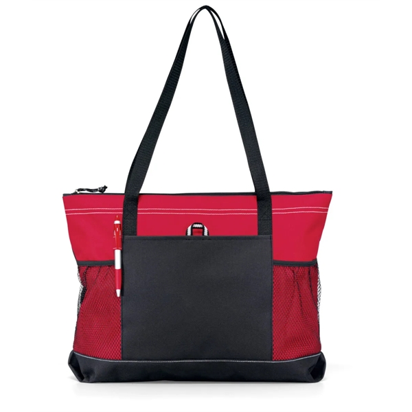 Zippered tote bag with mesh pockets and 29.5" shoulder straps.... from ASI 56070 Gemline / Gemline®