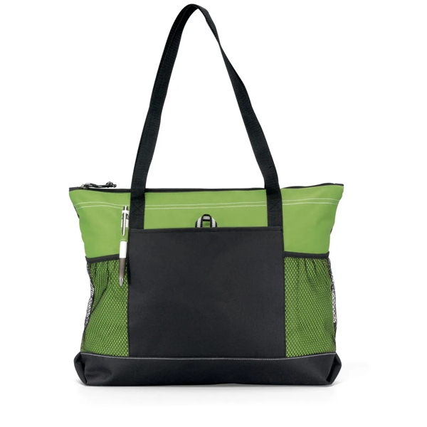 Zippered tote bag with mesh pockets and 29.5" shoulder straps.... from ASI 56070 Gemline / Gemline®