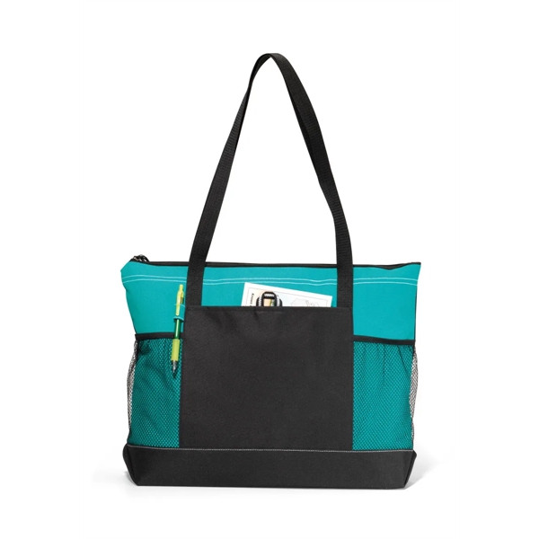 Zippered tote bag with mesh pockets and 29.5" shoulder straps.... from ASI 56070 Gemline / Gemline®