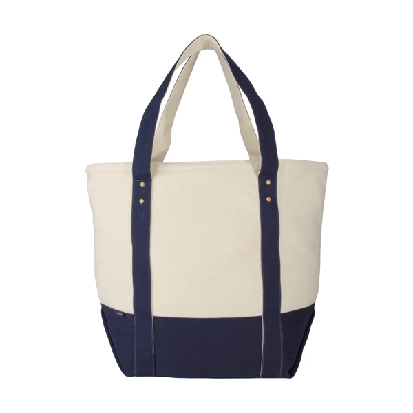 Cotton canvas tote bag with 23" shoulder straps, reinforced web handles,... from ASI 56070 Gemline / Gemline®